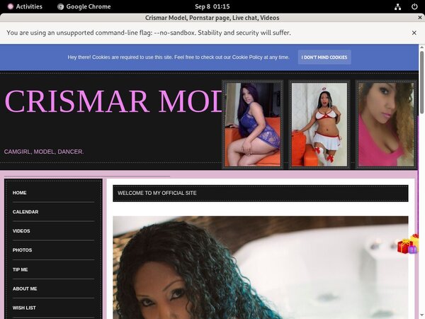 Crismar Model Sign Up Page
