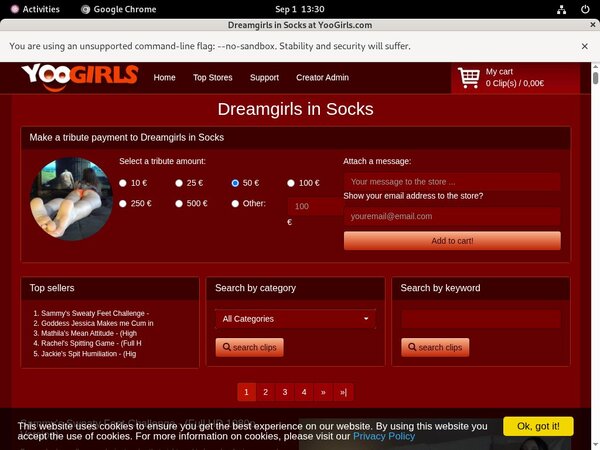 DreamgirlsInSocks Buy Trial