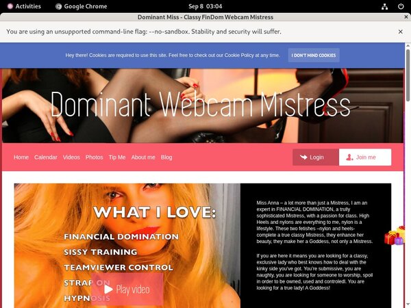 Free Account Premium DominantMissClassyFinDomWebcamMistress