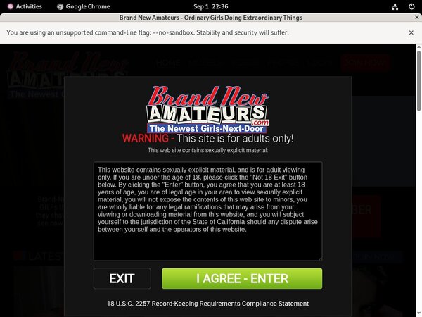 Free Brand New Amateurs User