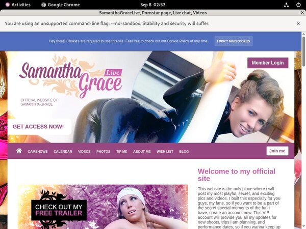 Free SamanthaGraceLive Code