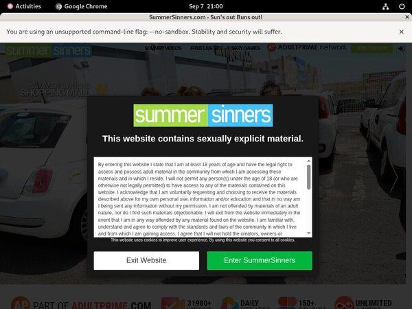 Free Summer Sinners Promo
