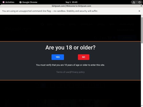 GirlyCast.com Password Site