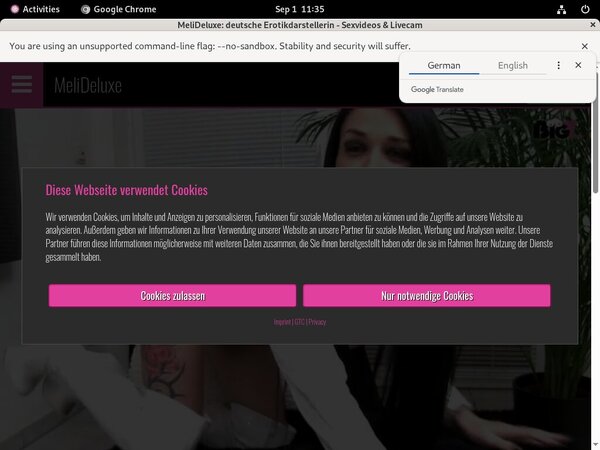 MeliDeluxe Account Information