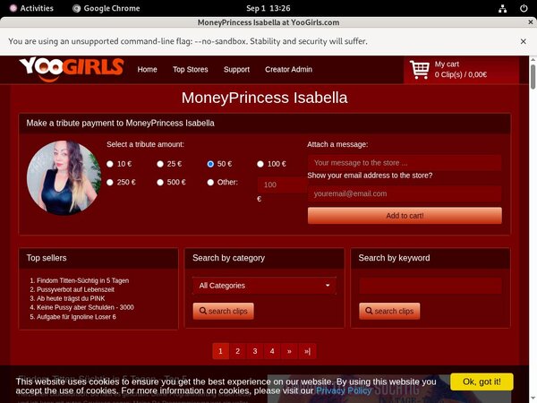 MoneyprincessIsabell Get An Account