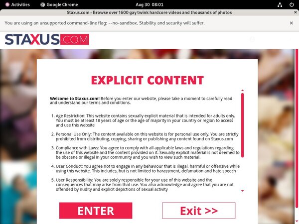 Staxus Trial Promo