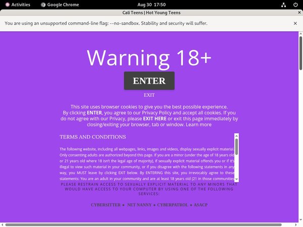 Cali Teens Password 2018
